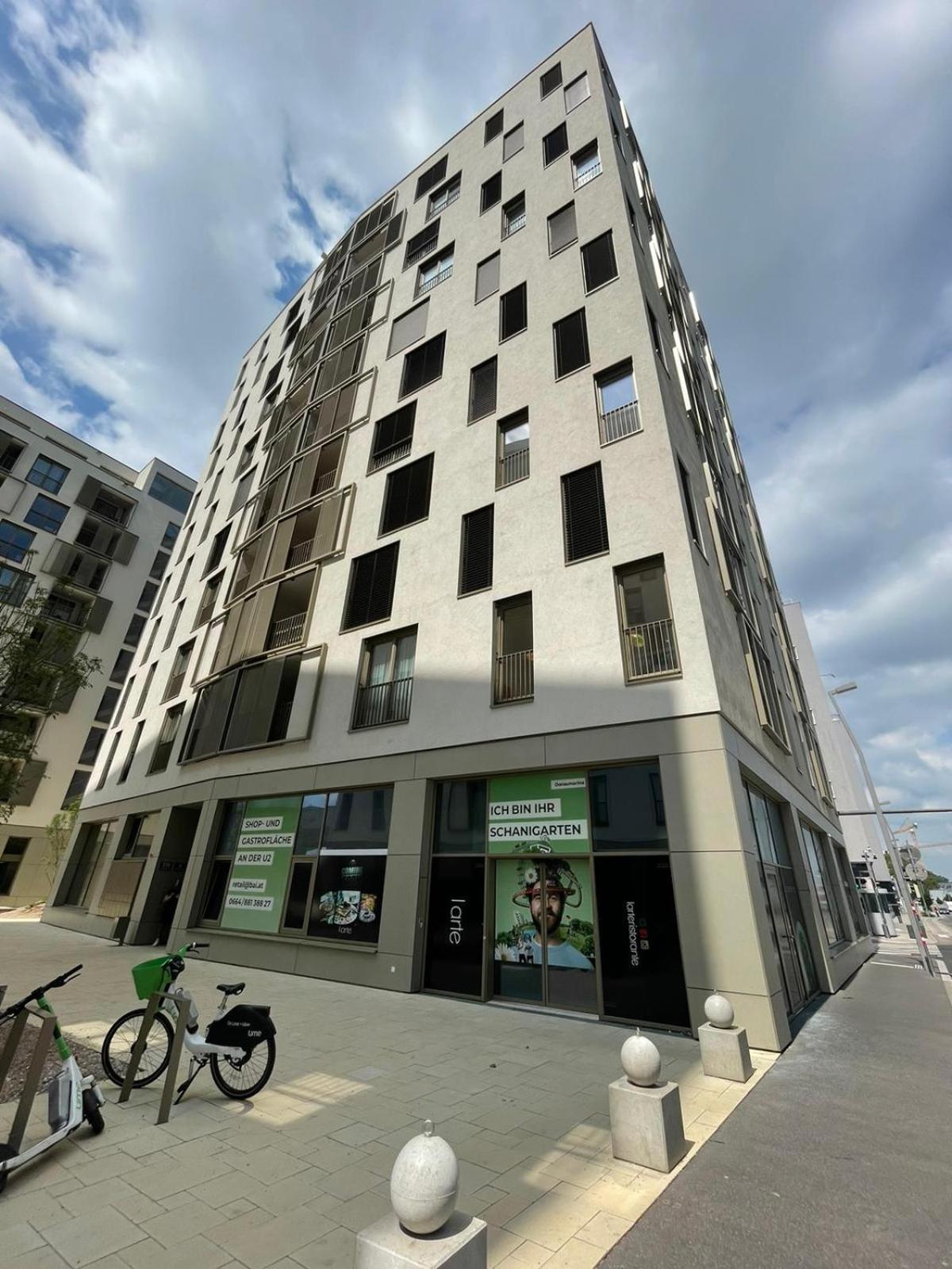 Donaublick Oasis: Stylische Wohnung Wenen Buitenkant foto